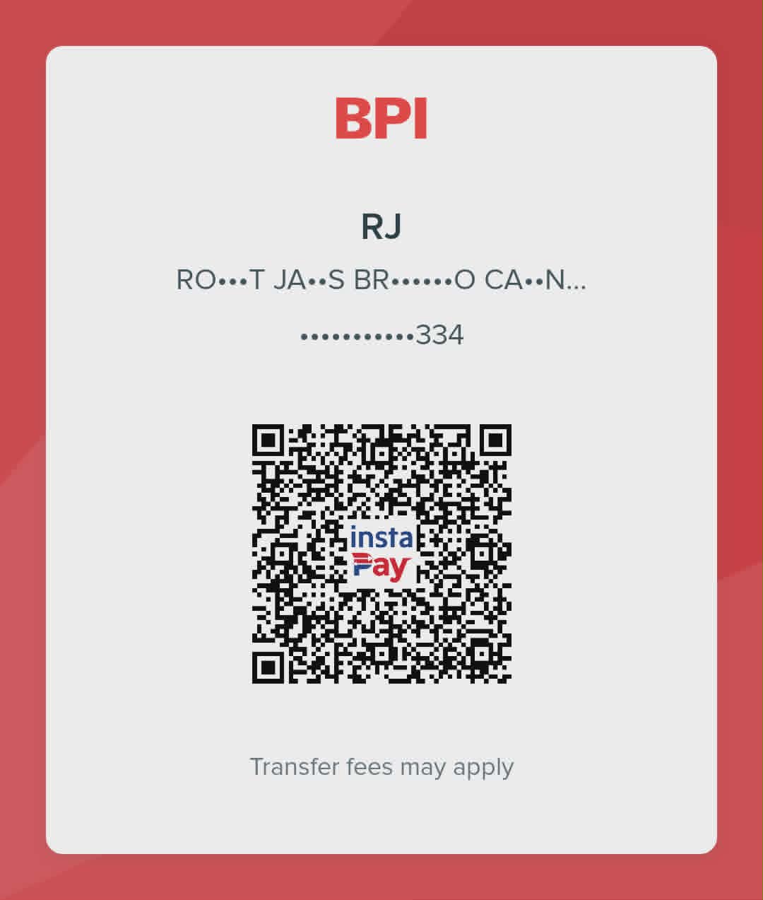 BPI payment QR